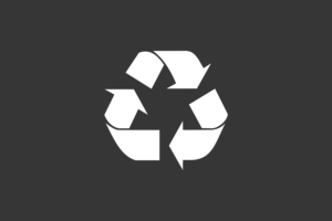 The international recycling symbol, three chasing arrows